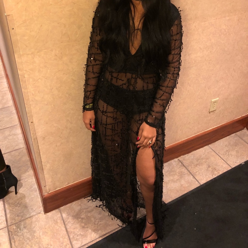 Black sequin Maxi Dress